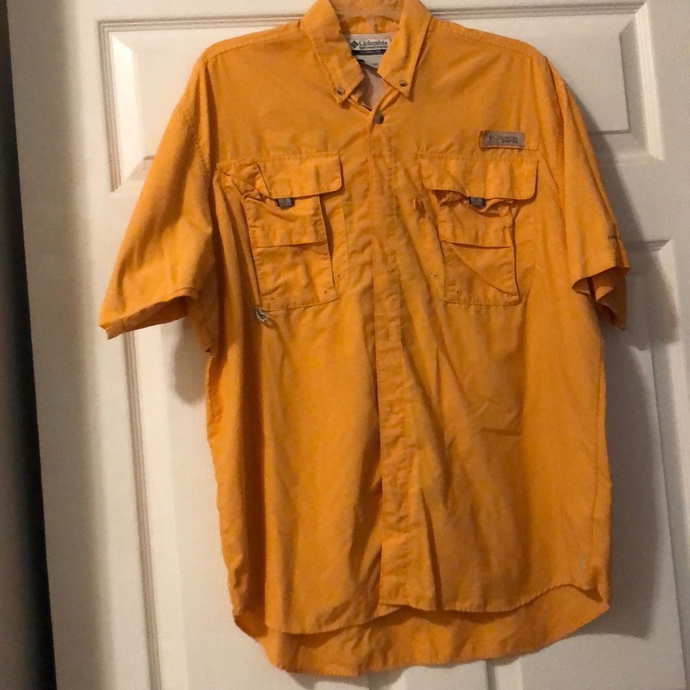 Orange Columbia Fishing Shirt
